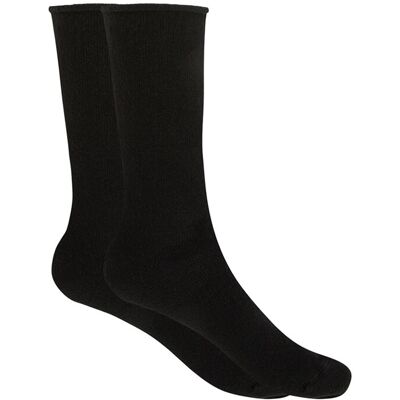 Blanco Calcetines cortos de mujer de cashmere-lana lisos con puño roulé. Hecho en España.Cashmere. Negro mujer Blanco Calcetines cortos de mujer de cashmere-lana lisos con puño roulé. Hecho en España.Cashmere. Negro mujer