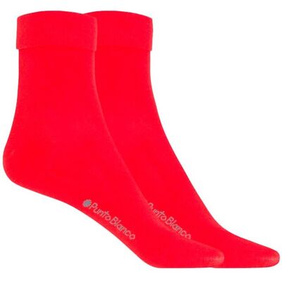 Blanco Pack de 3 pares de calcetines de mujer de algodón mercercerizado con puño vuelto lisos. (Única) Negro brillante mujer Blanco Pack de 3 pares de calcetines de mujer de algodón mercercerizado con puño vuelto lisos. (Única) Negro brillante mujer