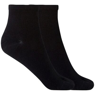 Blanco Pack de 2 pares de calcetines de mujer de bambú lisos. (Única) Negro mujer Blanco Pack de 2 pares de calcetines de mujer de bambú lisos. (Única) Negro mujer