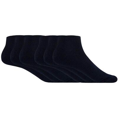 Blanco Pack de 6 pares de calcetines de mujer de algodón Basix liso. (Única) Azul marino mujer Blanco Pack de 6 pares de calcetines de mujer de algodón Basix liso. (Única) Azul marino mujer