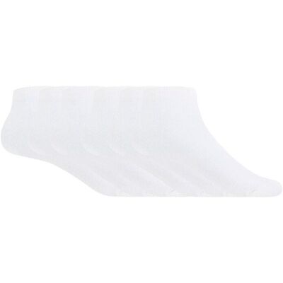 Pack de 6 pares de calcetines de mujer de algodón Basix liso. (Única) Blanco mujer Pack de 6 pares de calcetines de mujer de algodón Basix liso. (Única) Blanco mujer