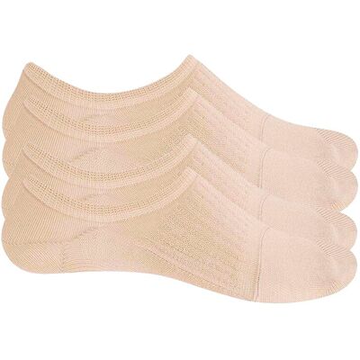 Blanco Pack de 4 pares de pinkies de mujer de algodón invisibles. (36-42) Beige mujer Blanco Pack de 4 pares de pinkies de mujer de algodón invisibles. (36-42) Beige mujer