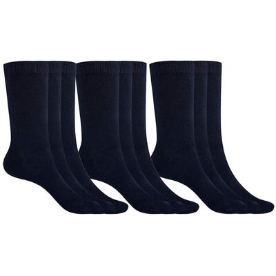 Blanco Pack de 9 pares de calcetines de mujer de algodón Basix liso. (Única) Azul marino mujer Blanco Pack de 9 pares de calcetines de mujer de algodón Basix liso. (Única) Azul marino mujer