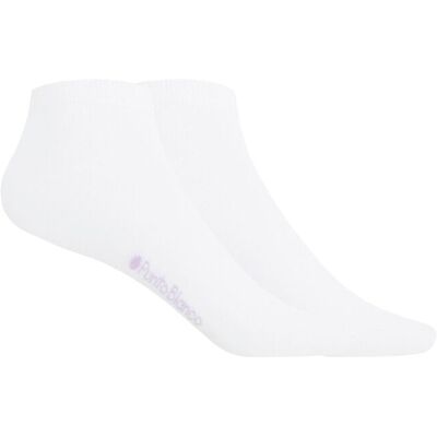 Pack de 2 pares de calcetines de mujer de algodón mercerizado lisos. (Única) Blanco mujer Pack de 2 pares de calcetines de mujer de algodón mercerizado lisos. (Única) Blanco mujer