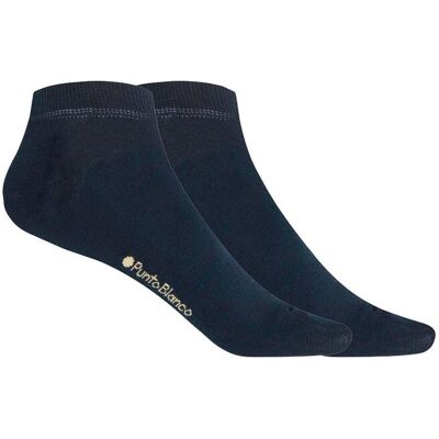 Blanco Pack de 2 pares de calcetines de mujer de algodón mercerizado lisos. (Única) Azul marino mujer Blanco Pack de 2 pares de calcetines de mujer de algodón mercerizado lisos. (Única) Azul marino mujer