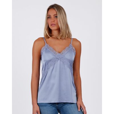 Admas Camiseta interior de mujer satinada de tirantes. (42) Azul mujer Admas Camiseta interior de mujer satinada de tirantes. (42) Azul mujer