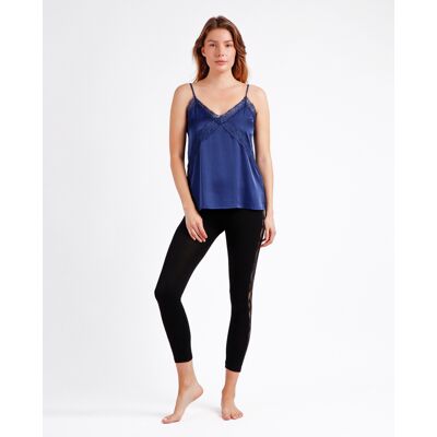 Admas Camiseta interior de mujer satinada de tirantes. (42) Azul mujer Admas Camiseta interior de mujer satinada de tirantes. (42) Azul mujer