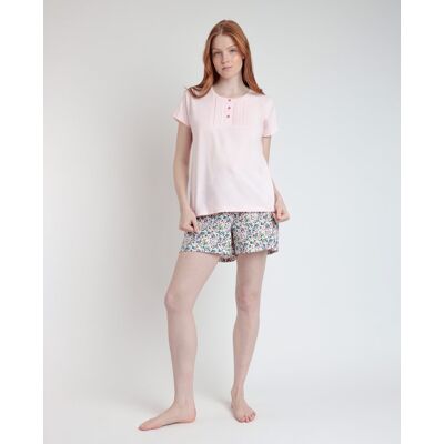 Admas Pijama corto de mujer de punto de algodón en color rosa. (44) Rosa mujer Admas Pijama corto de mujer de punto de algodón en color rosa. (44) Rosa mujer