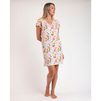 Admas Camisón corto de mujer de punto viscosa con detalles en brillo. (42) Mostaza mujer Admas Camisón corto de mujer de punto viscosa con detalles en brillo. (42) Mostaza mujer