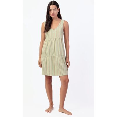 Admas Camisón corto de mujer de punto de algodón con detalles bordados. (44) Verde mujer Admas Camisón corto de mujer de punto de algodón con detalles bordados. (44) Verde mujer