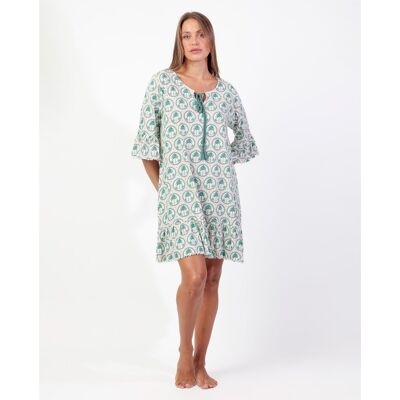 Admas Camisón corto de mujer de punto viscosa en color verde. (42) Verde mujer Admas Camisón corto de mujer de punto viscosa en color verde. (42) Verde mujer