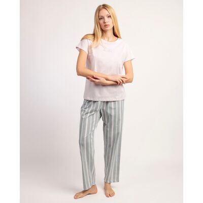 Admas Pijama de mujer de punto de algodón con detalles en brillo. (40) Lila mujer Admas Pijama de mujer de punto de algodón con detalles en brillo. (40) Lila mujer