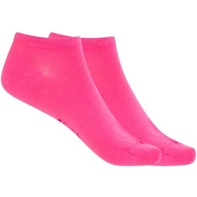 Blanco Pack de 2 pares de calcetines de mujer de algodón mercerizado lisos. (Única) Fucsia mujer Blanco Pack de 2 pares de calcetines de mujer de algodón mercerizado lisos. (Única) Fucsia mujer