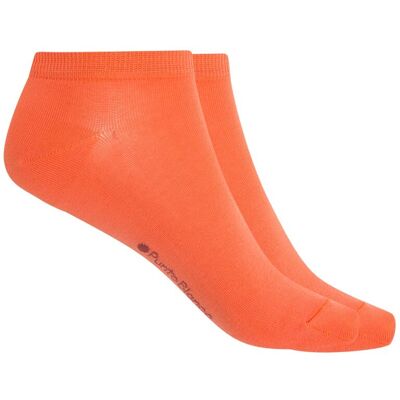 Blanco Pack de 2 pares de calcetines de mujer de algodón mercerizado lisos. (Única) Naranja mujer Blanco Pack de 2 pares de calcetines de mujer de algodón mercerizado lisos. (Única) Naranja mujer