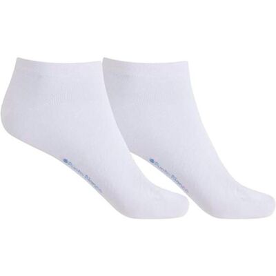 Pack de 2 pares de calcetines de mujer de algodón mercerizado lisos - Banana. (36-40) Blanco mujer Pack de 2 pares de calcetines de mujer de algodón mercerizado lisos - Banana. (36-40) Blanco mujer