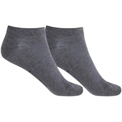 Blanco Pack de 2 pares de calcetines de mujer de algodón mercerizado lisos - Banana. (36-40) Gris mujer Blanco Pack de 2 pares de calcetines de mujer de algodón mercerizado lisos - Banana. (36-40) Gris mujer