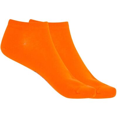 Blanco Pack de 2 pares de calcetines de mujer de algodón mercerizado lisos. (Única) Naranja mujer Blanco Pack de 2 pares de calcetines de mujer de algodón mercerizado lisos. (Única) Naranja mujer