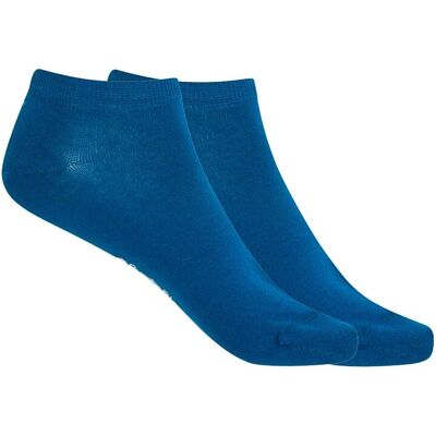 Blanco Pack de 2 pares de calcetines de mujer de algodón mercerizado lisos. (Única) Azul índigo mujer Blanco Pack de 2 pares de calcetines de mujer de algodón mercerizado lisos. (Única) Azul índigo mujer