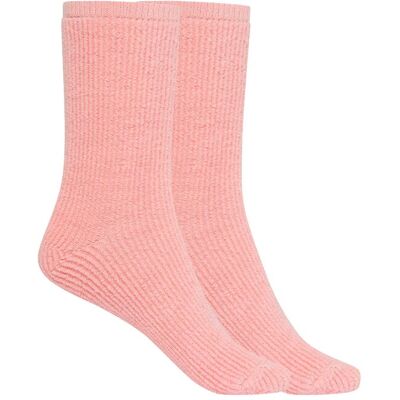 Blanco Pack de 2 pares de calcetines de mujer de orlón con rizo exterior. (Única) Rosa claro mujer Blanco Pack de 2 pares de calcetines de mujer de orlón con rizo exterior. (Única) Rosa claro mujer