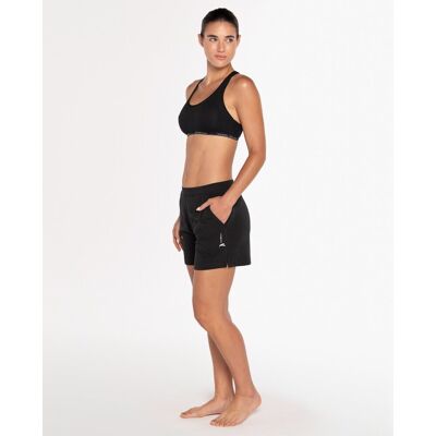 Blanco Pantalónes cortos de mujer de algodón elástico. (38) Negro mujer Blanco Pantalónes cortos de mujer de algodón elástico. (38) Negro mujer