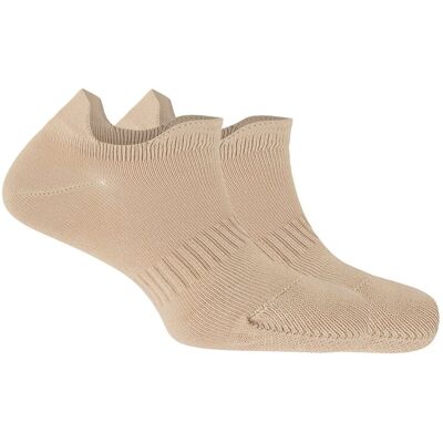 Blanco Pack de 2 pares de calcetines de mujer de bambú con doble lengüeta. (Única) Beige mujer Blanco Pack de 2 pares de calcetines de mujer de bambú con doble lengüeta. (Única) Beige mujer