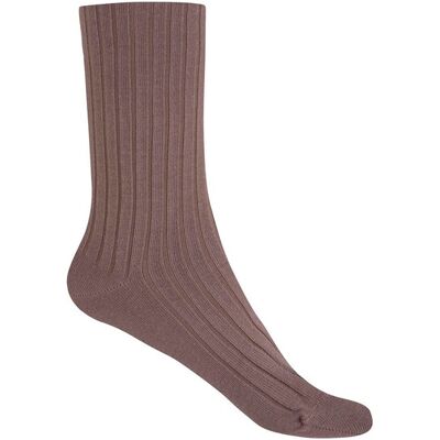 Blanco Calcetines cortos de mujer de bambú de canalé - puño no aprieta. Hecho en España. (única) Marrón claro mujer Blanco Calcetines cortos de mujer de bambú de canalé - puño no aprieta. Hecho en España. (única) Marrón claro mujer