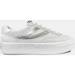 Superga Zapatillas de mujer de piel con cordones. (39) Blanco mujer Superga Zapatillas de mujer de piel con cordones. (39) Blanco mujer