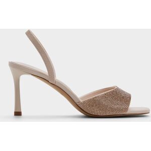 ALDO Sandalias de tacón de mujer con punta cuadrada. (37) Beige mujer ALDO Sandalias de tacón de mujer con punta cuadrada. (37) Beige mujer