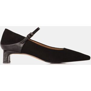 Farrutx Zapatos de salón confeccionados en serraje y piel grabado lagarto. (40) Negro mujer Farrutx Zapatos de salón confeccionados en serraje y piel grabado lagarto. (40) Negro mujer