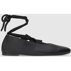 Castañer Bailarina de mujer en napa con cierre de cordones. (36) Negro mujer Castañer Bailarina de mujer en napa con cierre de cordones. (36) Negro mujer