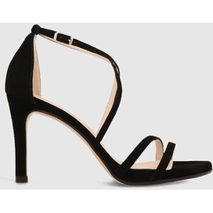 Lodi Sandalias de tacón de mujer en ante de tiras entrelazadas. (35) Negro mujer Lodi Sandalias de tacón de mujer en ante de tiras entrelazadas. (35) Negro mujer