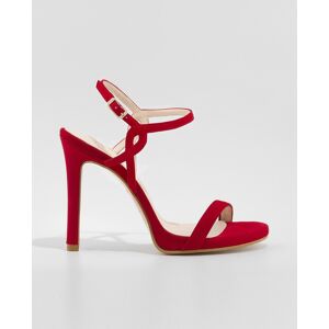 Lodi Sandalias de tacón de mujer en ante. (35) Rojo mujer Lodi Sandalias de tacón de mujer en ante. (35) Rojo mujer