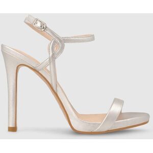 Lodi Sandalias de tacón alto de mujer en piel metalizada. (41) Plateado mujer Lodi Sandalias de tacón alto de mujer en piel metalizada. (41) Plateado mujer