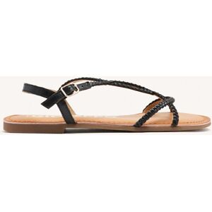 Gioseppo Sandalias planas de mujer de piel con cierre al tobillo con hebilla. (40) Negro mujer Gioseppo Sandalias planas de mujer de piel con cierre al tobillo con hebilla. (40) Negro mujer