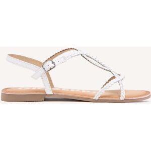 Gioseppo Sandalias planas de mujer de piel con cierre al tobillo con hebilla. (40) Blanco mujer Gioseppo Sandalias planas de mujer de piel con cierre al tobillo con hebilla. (40) Blanco mujer