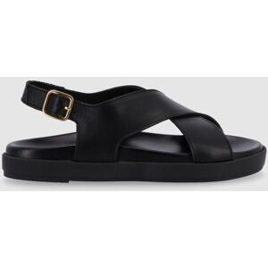 ALOHAS Sandalias planas de mujer de piel con tiras cruzadas. (42) Negro mujer ALOHAS Sandalias planas de mujer de piel con tiras cruzadas. (42) Negro mujer