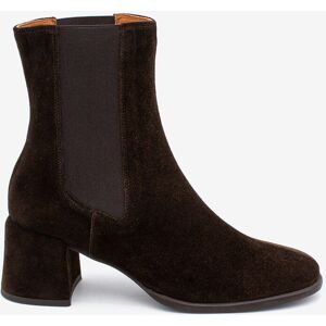 Ángel Alarcón Botines de mujer chelsea de serraje de tacón ancho cómodo Ytelas. (36) Marrón oscuro mujer Ángel Alarcón Botines de mujer chelsea de serraje de tacón ancho cómodo Ytelas. (36) Marrón oscuro mujer