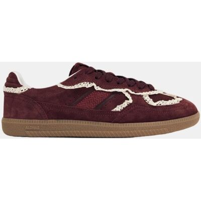 ALOHAS Deportivo de cuero con detalles en crochet. (36) Rojo Granate mujer ALOHAS Deportivo de cuero con detalles en crochet. (36) Rojo Granate mujer