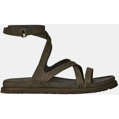 Ugg Sandalia plana romana goldengaze embossed ankle wrap. (38) Gris mujer Ugg Sandalia plana romana goldengaze embossed ankle wrap. (38) Gris mujer