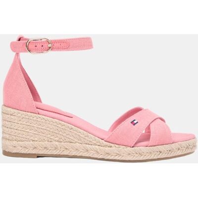 Tommy Hilfiger Cuña yute de algodón cruzada. (38) Rosa claro mujer Tommy Hilfiger Cuña yute de algodón cruzada. (38) Rosa claro mujer