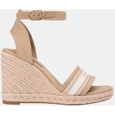 Tommy Hilfiger Cuña yute alta de algodón con logo. (40) Beige mujer Tommy Hilfiger Cuña yute alta de algodón con logo. (40) Beige mujer