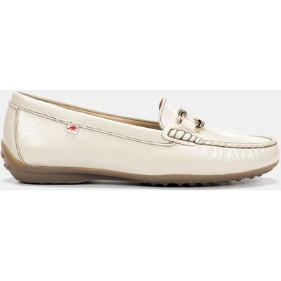 Fluchos Mocasín de mujer en piel con adorno. (35) Natural mujer Fluchos Mocasín de mujer en piel con adorno. (35) Natural mujer