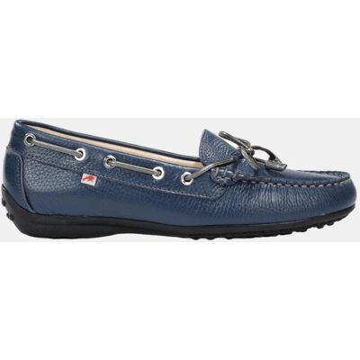 Fluchos Mocasin de mujer en piel con adorno de lazo. (39) Azul marino mujer Fluchos Mocasin de mujer en piel con adorno de lazo. (39) Azul marino mujer