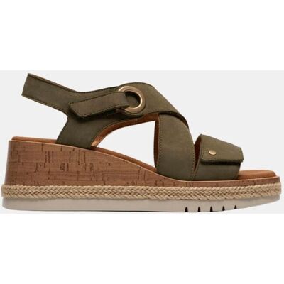 Clarks Sandalia Kidiki Sun Dark Olive Nub en color Dark Olive Nub con suela de EVA. (39.5) Verde Oliva mujer Clarks Sandalia Kidiki Sun Dark Olive Nub en color Dark Olive Nub con suela de EVA. (39.5) Verde Oliva mujer