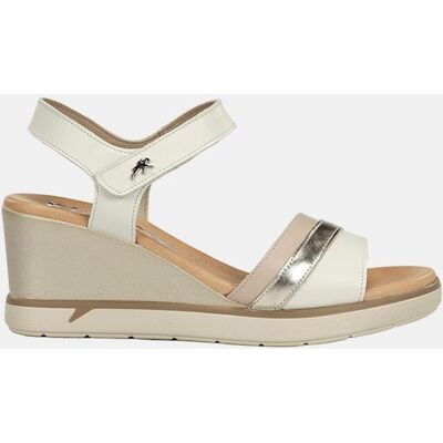 Fluchos Sandalia de mujer en piel con cierre velcro. (36) Blanco Hueso mujer Fluchos Sandalia de mujer en piel con cierre velcro. (36) Blanco Hueso mujer
