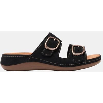 Clarks Sandalia Cecily Step Black Nubuck en color Black Nubuck con suela de TPR. (40) Negro mujer Clarks Sandalia Cecily Step Black Nubuck en color Black Nubuck con suela de TPR. (40) Negro mujer