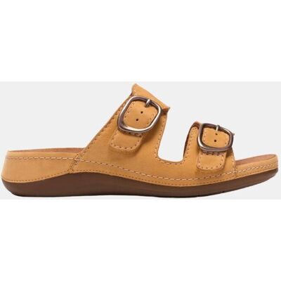 Clarks Sandalia Cecily Step Light Ochre Nbk en color Light Ochre Nbk con suela de TPR. (39) Amarillo mujer Clarks Sandalia Cecily Step Light Ochre Nbk en color Light Ochre Nbk con suela de TPR. (39) Amarillo mujer