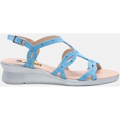 24HRS Sandalia tiras nobuck con cristales. (39) Denim mujer 24HRS Sandalia tiras nobuck con cristales. (39) Denim mujer