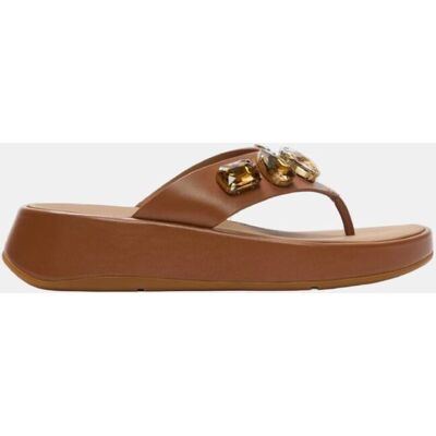 FitFlop Sandalia de mujer plana con tira entrededos. (TALLA 41) Marrón topo mujer FitFlop Sandalia de mujer plana con tira entrededos. (TALLA 41) Marrón topo mujer