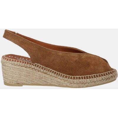 D'Chicas Alpargata mujer peep toes en piel serraje en cuña yuteflex. (38) Natural mujer D'Chicas Alpargata mujer peep toes en piel serraje en cuña yuteflex. (38) Natural mujer